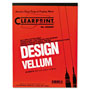 ClearPrint Design Vellum Paper, 16lb, 8.5 x 11, Translucent White, 50/Pad