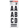 Consolidated Stamp Letters, Numbers & Symbols, Adhesive, 3", Black, 64 Characters
