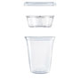 Dart Clear PET Cups with Single Compartment Insert, 12 oz, Clear, 500/Carton