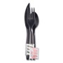 Dart Reliance Mediumweight Cutlery Kit, Knife/Fork/Spoon/Salt/Pepper/Napkin, Black, 250 Kits/Carton