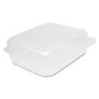 Dart Staylock Clear Hinged Container, Plastic, 8 3/10 x 7 4/5 x 3, 125/Bag, 2BG/CT