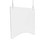 Deflecto Hanging Barrier, 23.75" x 23.75", Acrylic, Clear, 2/Carton