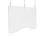 Deflecto Hanging Barrier, 36" x 24", Polycarbonate, Clear, 2/Carton