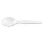 Dixie Plastic Cutlery, Heavy Mediumweight Teaspoons, White, 1,000 Carton