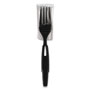 Dixie SmartStock Wrapped Heavy-Weight Cutlery Refill, Fork, Black, 960/Carton