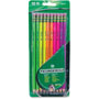 Dixon Ticonderoga Neon Pencil, #2, Five Neon Colors, 10/PK, Assorted