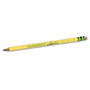 Dixon Ticonderoga Ticonderoga Laddie Woodcase Pencil with Microban Protection, HB (#2), Black Lead, Yellow Barrel, Dozen