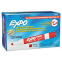 Expo® Low-Odor Dry-Erase Marker, Broad Chisel Tip, Red, Dozen
