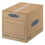 Fellowes SmoothMove Basic Moving Boxes, Small, Regular Slotted Container (RSC), 16" x 12" x 12", Brown Kraft/Blue, 25/Bundle