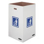 Fellowes Waste and Recycling Bin, 50 gal, White, 10/Carton