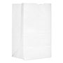 GEN #20 Squat Paper Grocery Bag, 40lb White, Std 8 1/4 x 5 15/16 x 13 3/8, 500 bags