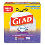 Glad OdorShield with Febreze, 13 gal, 0.72 mil, 25.75" x 11.75", White, 110/Box