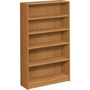 Hon 1870 Series Bookcase, Five Shelf, 36w x 11 1/2d x 60 1/8h, Harvest