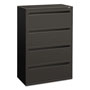 Hon 700 Series Four-Drawer Lateral File, 36w x 18d x 52.5h, Charcoal