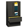 Hon 700 Series Lateral File with Storage Cabinet, 36w x 18d x 64.25h, Charcoal