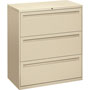 Hon 700 Series Three-Drawer Lateral File, 36w x 18d x 39.13h, Putty