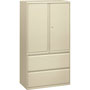 Hon 800-Series 2 Drawer Metal Lateral File Cabinet, 36" Wide, Beige