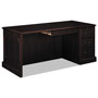 Hon 94000 Series "L" Desk For Left Return, 66w x 30d x 29.5h, Mahogany