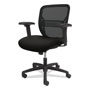 Hon Gateway Mid-Back Task Chair with Adjustable Arms, Supports Up to 250 lbs, Black Seat, Black Back, Black Base