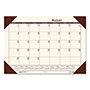 House Of Doolittle EcoTones Recycled Academic Desk Pad Calendar, 18.5 x 13, Cream Sheets, Brown Corners, 12-Month (Aug to July): 2023 to 2024
