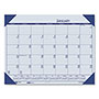 House Of Doolittle EcoTones Recycled Monthly Desk Pad Calendar, 22 x 17, Ocean Blue Sheets/Corners, Black Binding, 12-Month (Jan-Dec): 2024