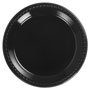 Huhtamaki Heavyweight Plastic Plates, 10 1/4 Inches, Black, Round