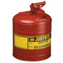 Justrite Safety Can, Type I, 2gal, Red