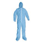 KleenGuard™ A65 Hood & Boot Flame-Resistant Coveralls, Blue, 3X-Large, 21/Carton