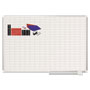 MasterVision™ Grid Planning Board w/ Accessories, 1 x 2 Grid, 48 x 36, White/Silver