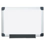 MasterVision™ Value Lacquered Steel Magnetic Dry Erase Board, 18 x 24, White, Aluminum