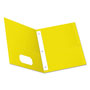 Oxford Twin-Pocket Folders with 3 Fasteners, Letter, 1/2" Capacity, Yellow, 25/Box