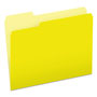 Pendaflex Colored File Folders, 1/3-Cut Tabs, Letter Size, Yellowith Light Yellow, 100/Box