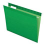 Pendaflex Colored Reinforced Hanging Folders, Letter Size, 1/5-Cut Tab, Bright Green, 25/Box