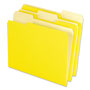 Pendaflex Interior File Folders, 1/3-Cut Tabs, Letter Size, Yellow, 100/Box