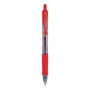 Pilot G2 Premium Retractable Gel Pen, 1mm, Red Ink, Smoke Barrel, Dozen
