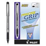 Pilot Precise Grip Stick Roller Ball Pen, Extra-Fine 0.5mm, Black Ink, Black Barrel