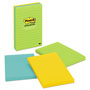 Post-it® Original Pads in Floral Fantasy Collection Colors, Note Ruled, 4" x 6", 100 Sheets/Pad, 3 Pads/Pack