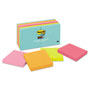 Post-it® Pads in Supernova Neon Collection Colors, 3" x 3", 90 Sheets/Pad, 12 Pads/Pack