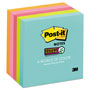Post-it® Pads in Supernova Neon Collection Colors, 3" x 3", 90 Sheets/Pad, 5 Pads/Pack