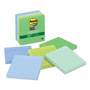 Post-it® Recycled Notes in Oasis Collection Colors, Note Ruled, 4" x 4", 90 Sheets/Pad, 6 Pads/Pack