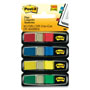 Post-it® Small Flags, 0.5" x 1.75", Standard, Assorted Primary, 140/Dispenser, 6 Dispensers/Box