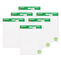 Post-it® Vertical-Orientation Self-Stick Easel Pad Value Pack, Unruled, Green Headband, 30 White 25 x 30 Sheets, 6/Carton