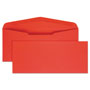 Quality Park Colored Envelope, #10, Bankers Flap, Gummed Closure, 4.13 x 9.5, Red, 25/Pack