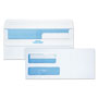 Quality Park Double Window Redi-Seal Security-Tinted Envelope, #9, Commercial Flap, Redi-Seal Closure, 3.88 x 8.88, White, 250/Carton