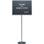 Quartet® Adjustable Height Single Pedestal Magnetic Letter Board, 20 x 16, Gray/Chrome