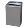 Rubbermaid Configure Indoor Recycling Waste Receptacle, 33 gal, Gray, Mixed Recycling