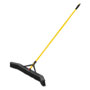 Rubbermaid Maximizer Push-to-Center Broom, 36", Polypropylene Bristles, Yellow/Black