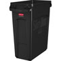 Rubbermaid Slim Jim 16G Vented Container, 16 gal Capacity, Durable, Handle, Vented, Crush Resistant, Recyclable, 25", x 11" x 22" Depth, Black, 4/Carton