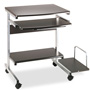 Safco Eastwinds Series Portrait PC Desk Cart, 36" x 19.25" x 31", Anthracite, Ships in 1-3 Business Days