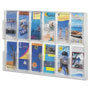 Safco Reveal Clear Literature Displays, 12 Compartments, 30w x 2d x 20.25h, Clear